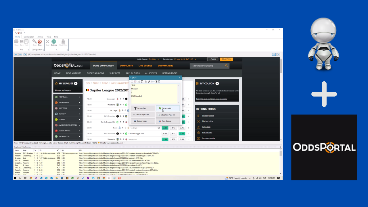 Scraping OddsPortal
