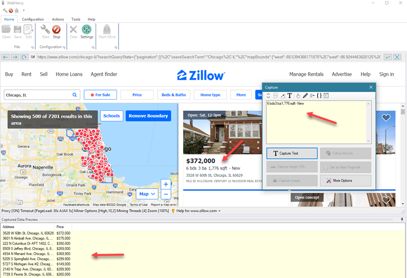 scraping zillow property data