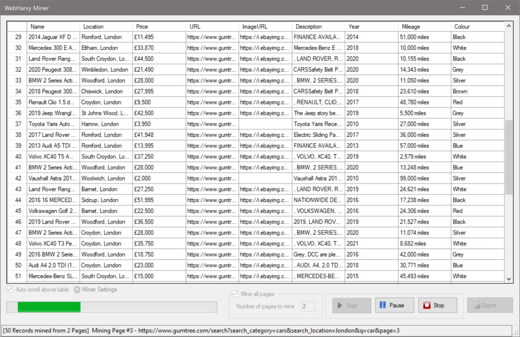 scraping gumtree data