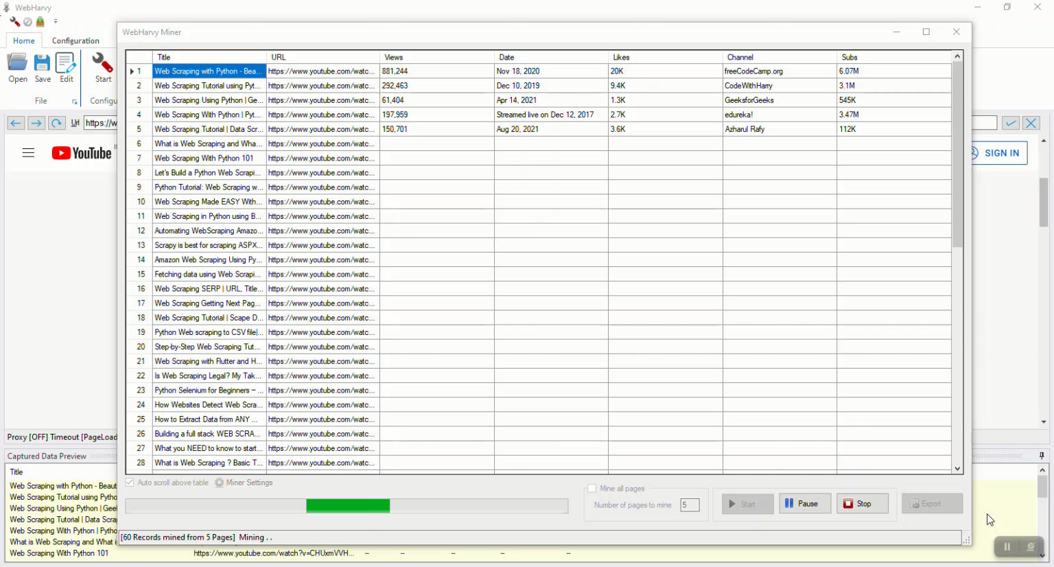 Web Scraping Youtube Video Details Webharvy Blog