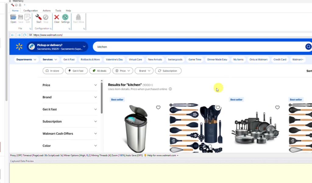 walmart product listings