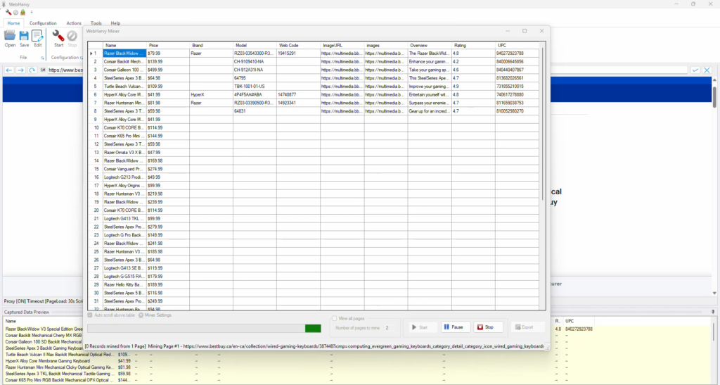 Scraping BestBuy Product Data