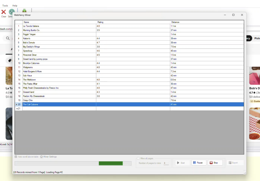 Scraping DoorDash Restaurant Data