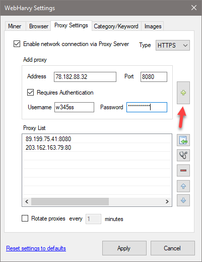 Scrape using Proxy Server