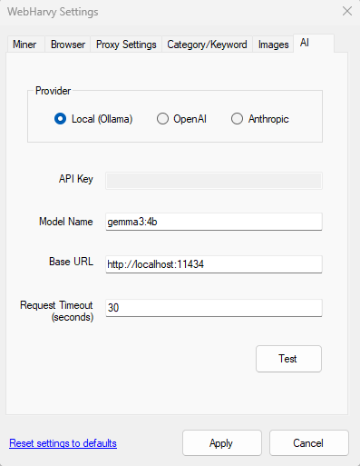 AI Settings
